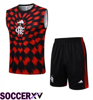 Flamengo Gilet Soccer + Shorts Red Black 2025/2026