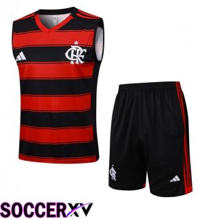 Flamengo Gilet Soccer + Shorts Red Black 2025/2026