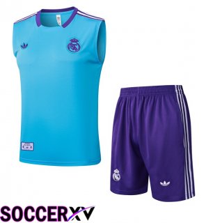 Real Madrid Gilet Soccer + Shorts Blue 2025/2026