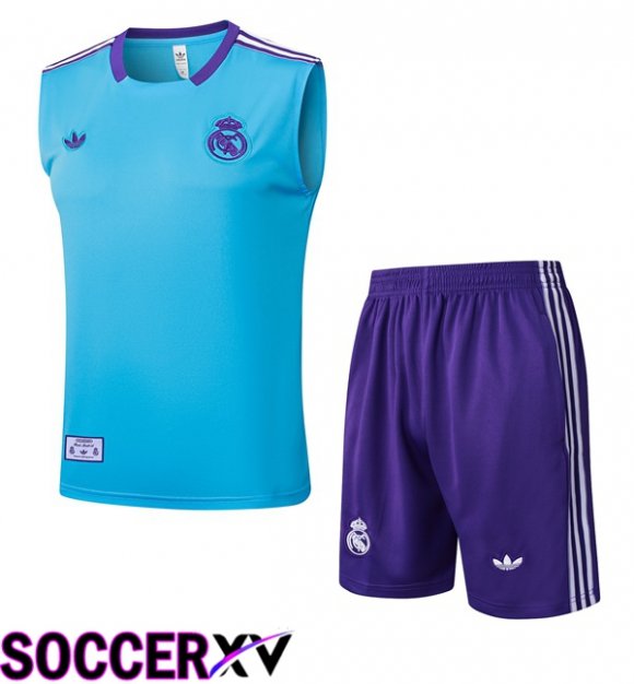 Real Madrid Gilet Soccer + Shorts Blue 2025/2026
