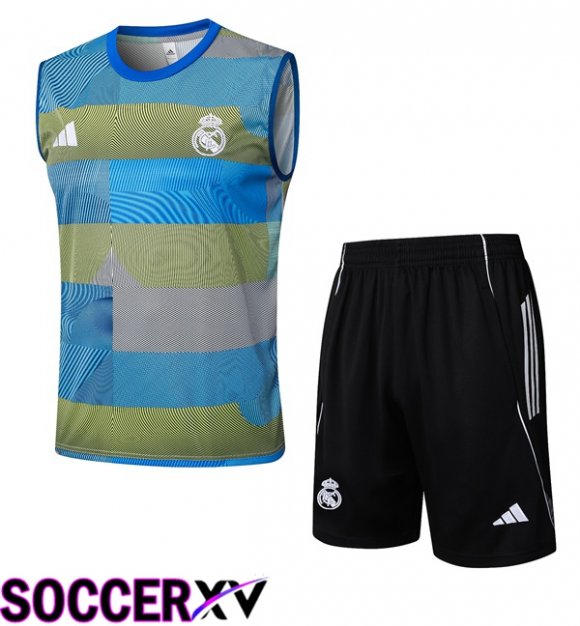 Real Madrid Gilet Soccer + Shorts Blue 2025/2026