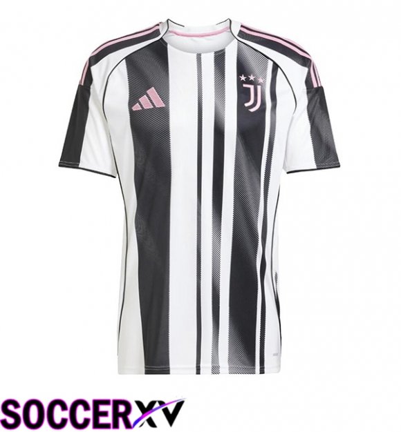 Juventus Home Soccer Jersey Black White 2025/2026