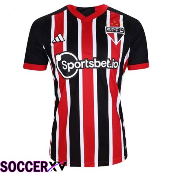 Sao Paulo FC Soccer Jersey Away Black Red 2023/2024