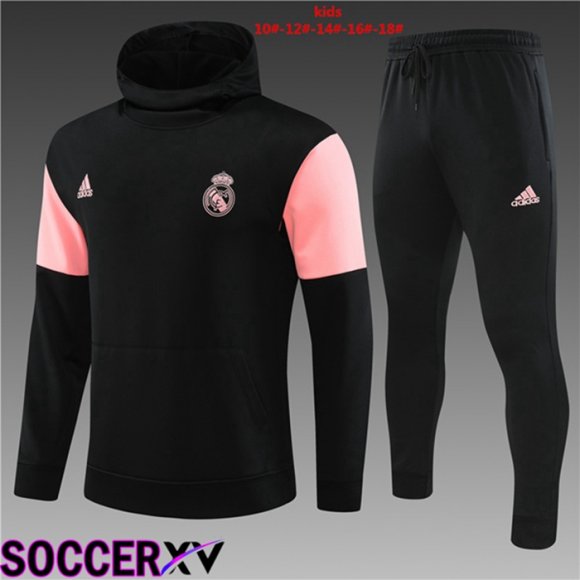 Real Madrid Kids Training Tracksuit Hoodie Black 2023/2024