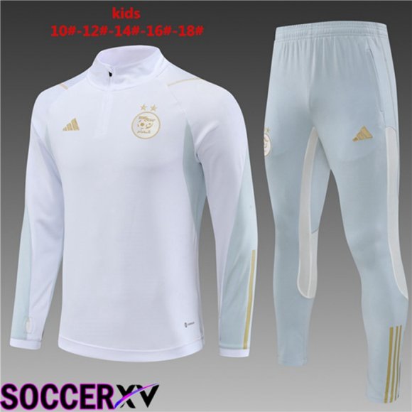 Algeria Kids Training Tracksuit Suit White 2023/2024