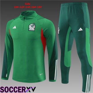 Mexico Kids Training Tracksuit Suit Green 2023/2024