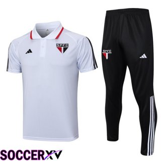 Sao Paulo FC Soccer Polo + Pants White 2023/2024