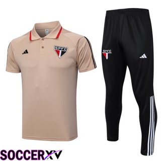 Sao Paulo FC Soccer Polo + Pants Brown 2023/2024