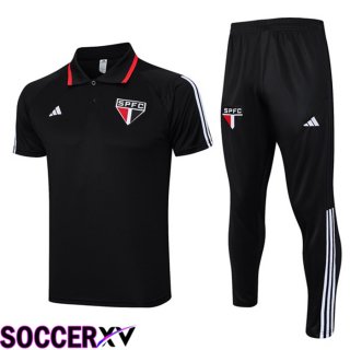 Sao Paulo FC Soccer Polo + Pants Black 2023/2024