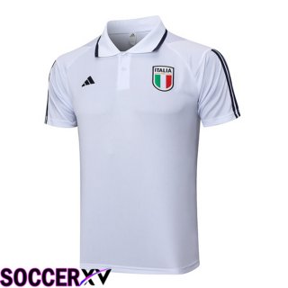 Italy Soccer Polo White 2023/2024