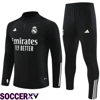 Real Madrid Training Tracksuit Suit Black 2023/2024