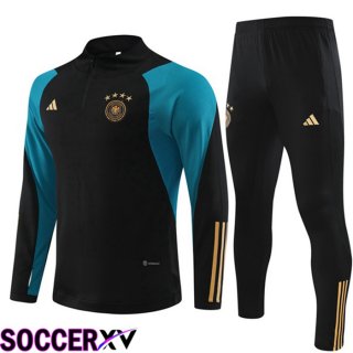 Germany Training Tracksuit Suit Black 2023/2024