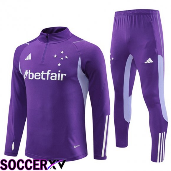 Cruzeiro EC Training Tracksuit Suit Purple 2023/2024