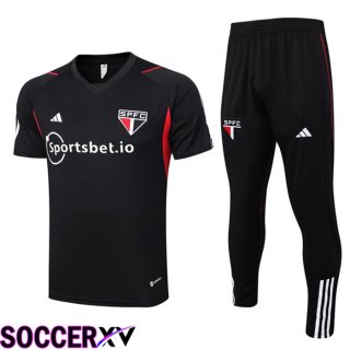 Sao Paulo FC Training T Shirt + Pants Black 2023/2024