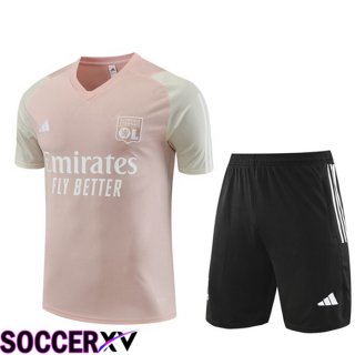 Lyon OL Training T Shirt + Shorts Pink 2023/2024