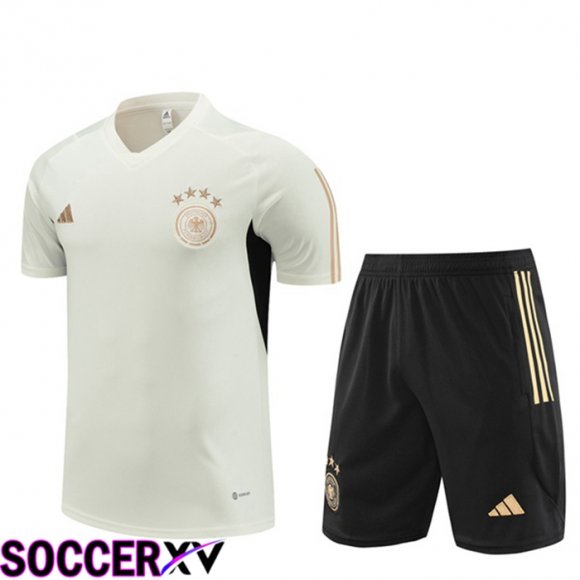 Germany Training T Shirt + Shorts White 2023/2024