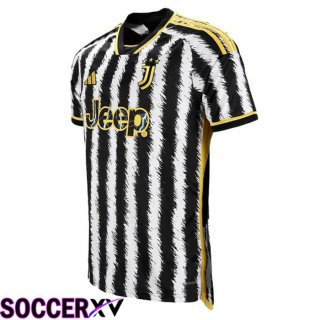 Juventus Soccer Jersey Home Black White 2023/2024