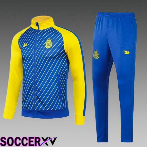 Al-Nassr FC Kids Training Jacket Suit Blue Yellow 2023/2024