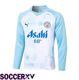 Manchester City Training Sweatshirt White Blue 2024/2025