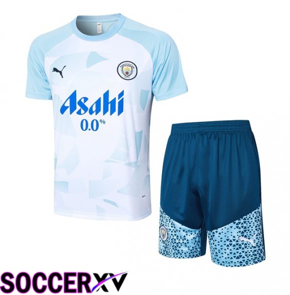 Manchester City kit Training T Shirt + Shorts Blue 2024/2025