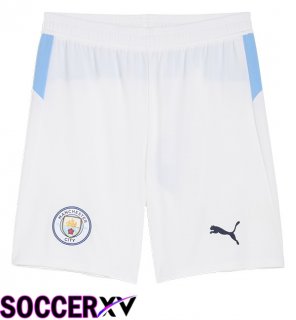 Manchester City Home Soccer Shorts White 2025/2026