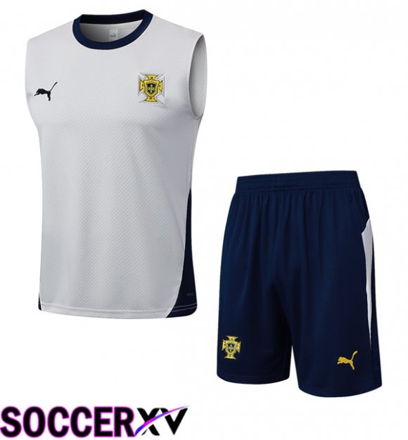 Portugal Gilet Soccer + Shorts Grey 2025/2026