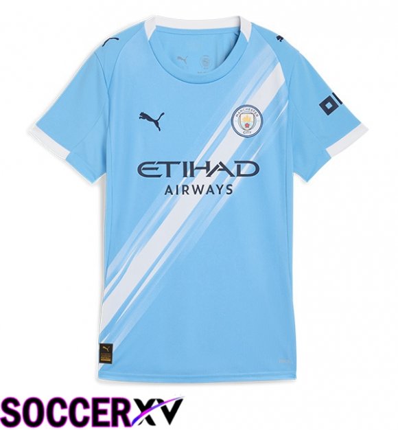 Manchester City Women Home Soccer Jersey Blue 2025/2026