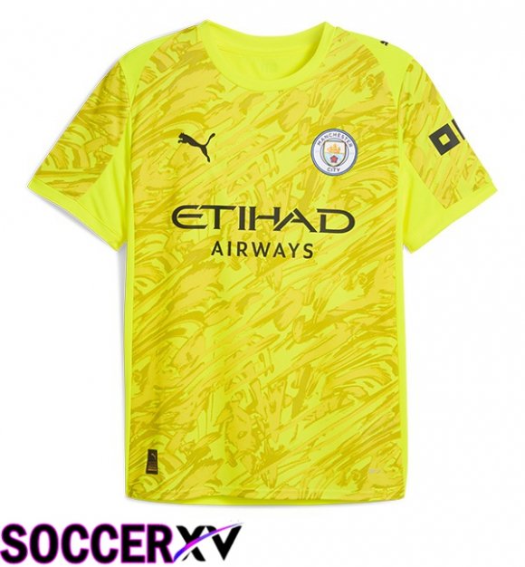 Manchester City Goalkeeper Soccer Jersey Yellow 2025/2026