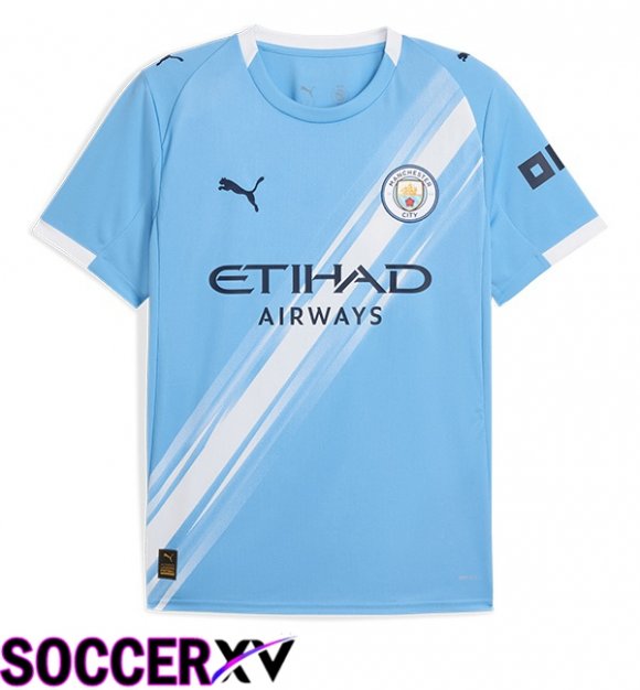 Manchester City Home Soccer Jersey Blue 2025/2026