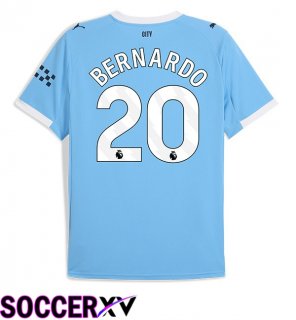 Manchester City (Bernardo Silva 20) Home Soccer Jersey Blue 2025/2026