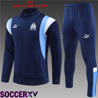 Marseille Kids Training Jacket Suit Royal Blue 2023/2024