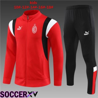 AC Milan Kids Training Jacket Suit Red 2023/2024