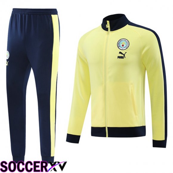 Manchester City Training Jacket Suit Yellow 2023/2024