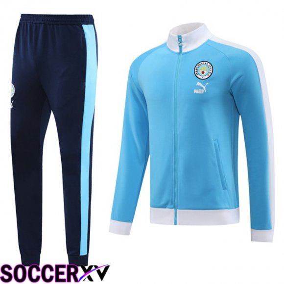 Manchester City Training Jacket Suit Blue 2023/2024