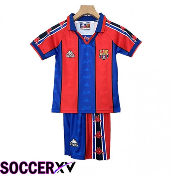 FC Barcelona Retro Kids Home Soccer Jersey 1995/1997