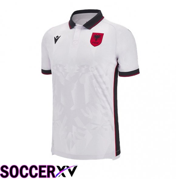 Albania Away Soccer Jersey White UEFA Euro 2024