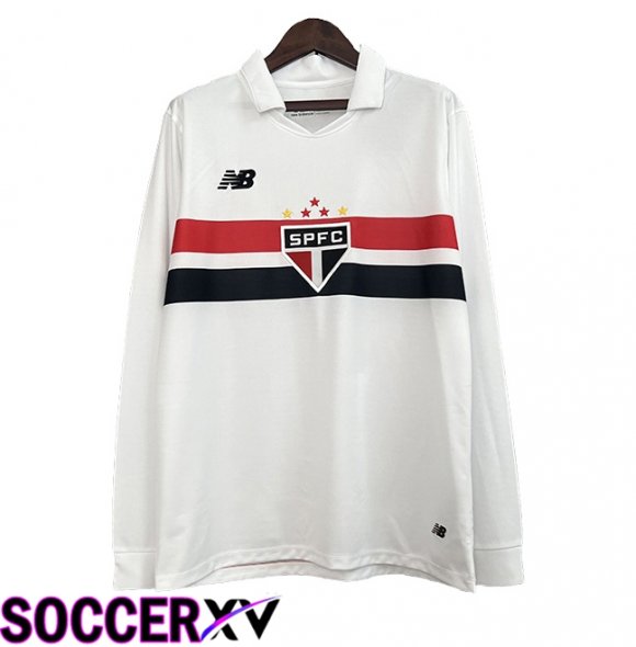 Sao Paulo FC Home Soccer Jersey Long Sleeve 2024/2025