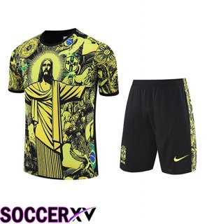 Brazil Kids kit Training T Shirt Yellow/Black 2025/2026