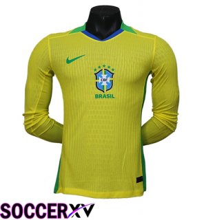 Brazil Long sleeve Home Soccer Jersey 2025/2026