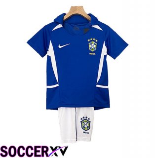 Brazil Retro Kids Away Soccer Jersey 2000