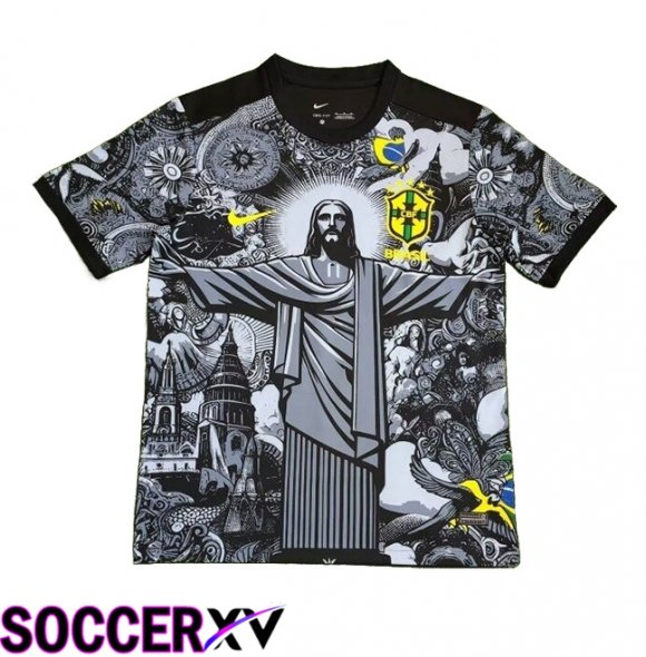 Brazil Soccer Jersey Special Edition Jesus Black 2024/2025