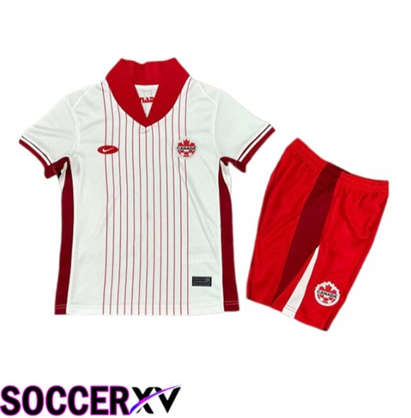 Canada Kids Away Soccer Jersey 2024/2025