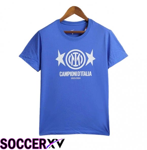 Inter Milan Soccer Jersey T-Shirt Champion 2 Blue 2023/2024