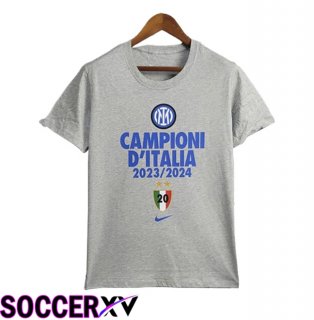 Inter Milan Soccer Jersey T-Shirt Champion Grey 2023/2024