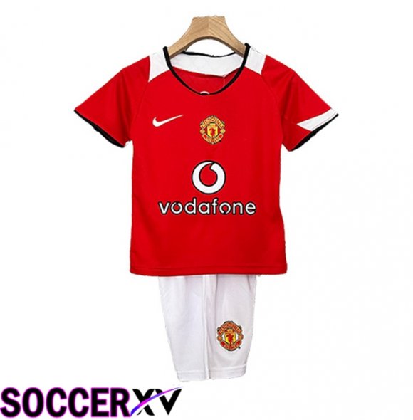 Manchester United Retro Kids Home Soccer Jersey 2005/2006