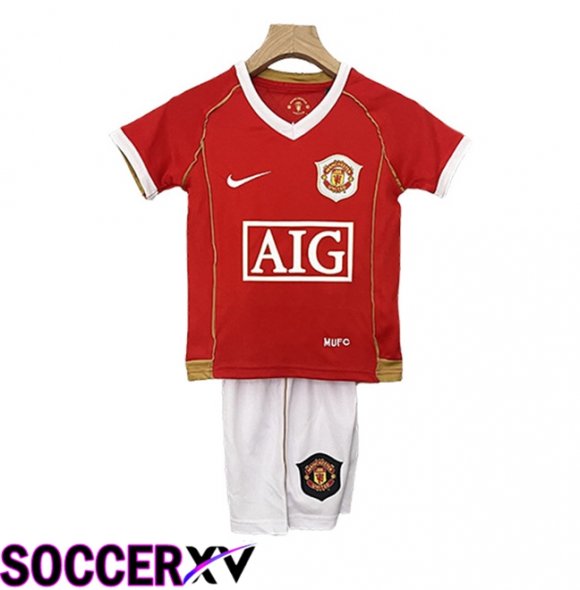 Manchester United Retro Kids Home Soccer Jersey 2006/2007