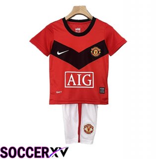 Manchester United Retro Kids Home Soccer Jersey 2009/2010