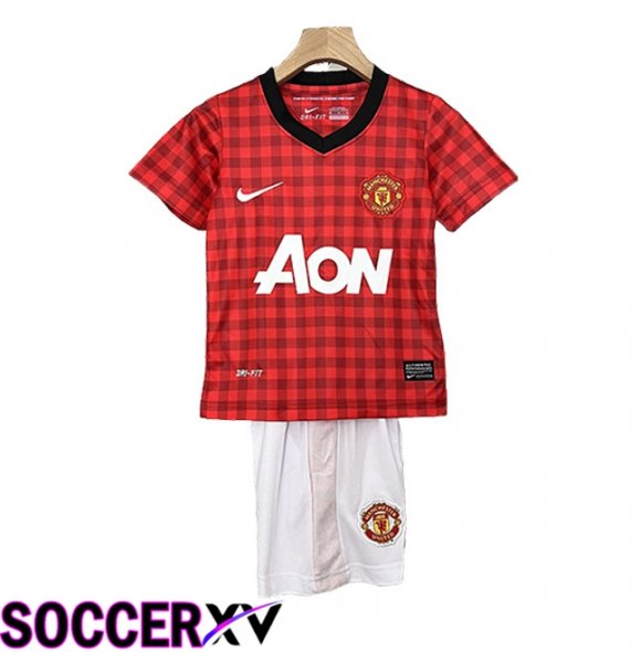 Manchester United Retro Kids Home Soccer Jersey 2012/2013