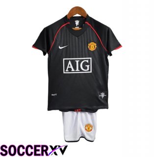 Manchester United Retro Kids Away Soccer Jersey 2007/2008