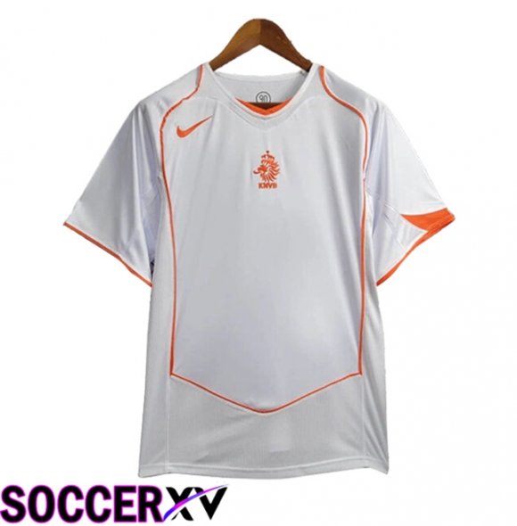 Netherlands Retro Away Soccer Jersey 2004